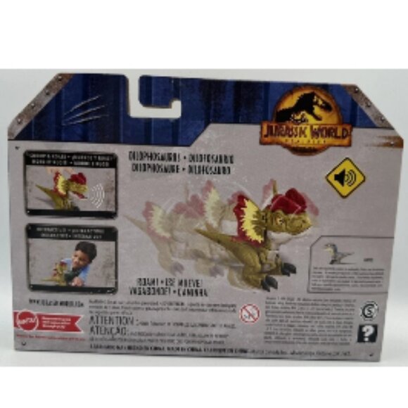 Jurassic World Dilophosaurus Dinosaur Toy Green & Red Mattel 🆕⌚📦🏃💨🚚 - Picture 13 of 16